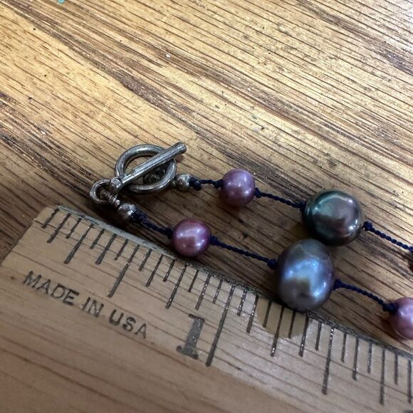 Handcrafted Genuine Freshwater Pearl Lavender Purple Tones Illusion Necklace - Picture 4 of 4